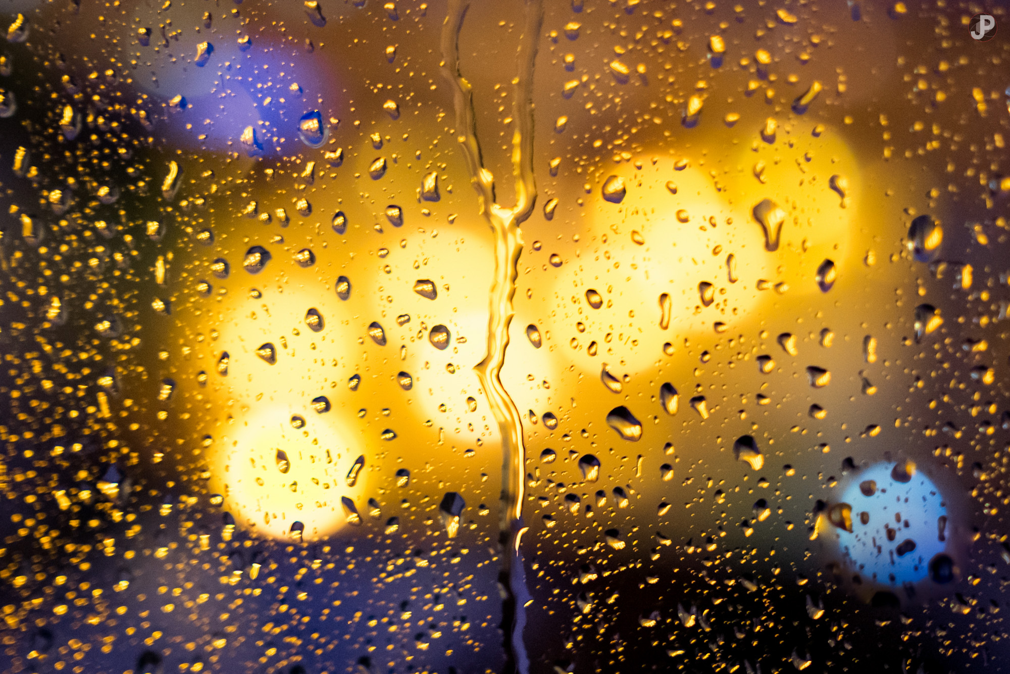 Lights in the rain